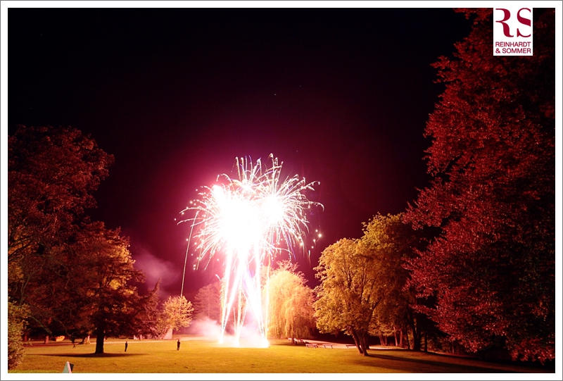 Feuerwerk bei einer Hochzeit auf Schloss Boitzenburg