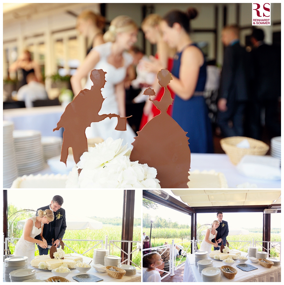 Anschnitt der Hochzeitstorte