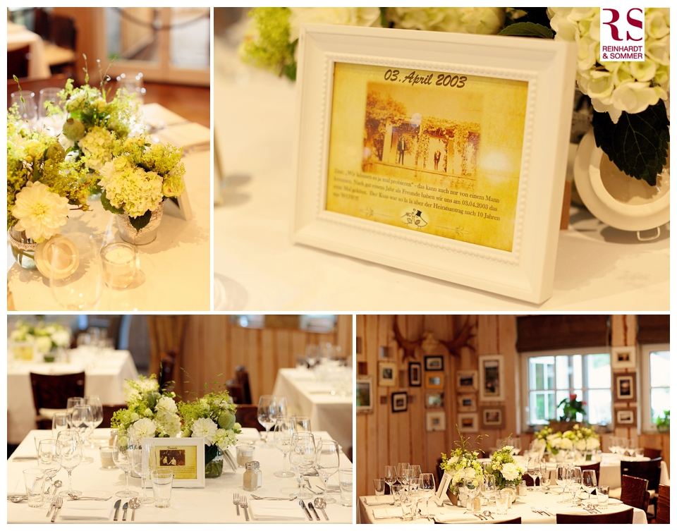 Details der Blumen und der Hochzeitsdekoration