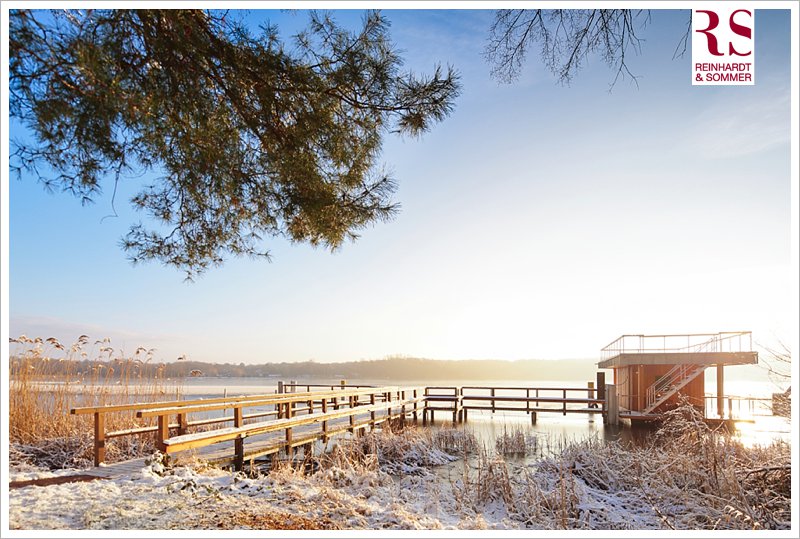 Inselhotel Potsdam: Sauna auf dem Templiner See im winterlichen Morgenglanz!