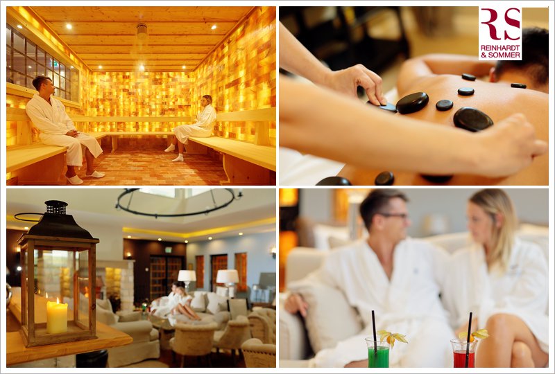 Eine Salzkammer und eine großzügige Lounge im Wellness-Bereich Aquamarin zählen zu den Highlights der neuen Anlage!
