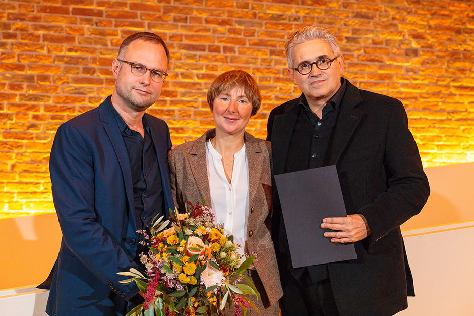 Veranstaltungsfoto mit Preisträgern in Berlin