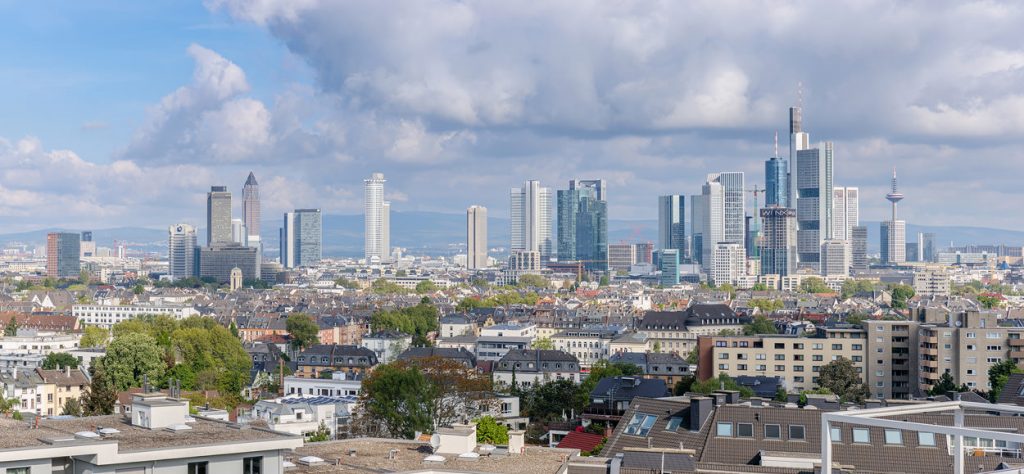 Panoramafoto der Skyline von Frankfurt/Main