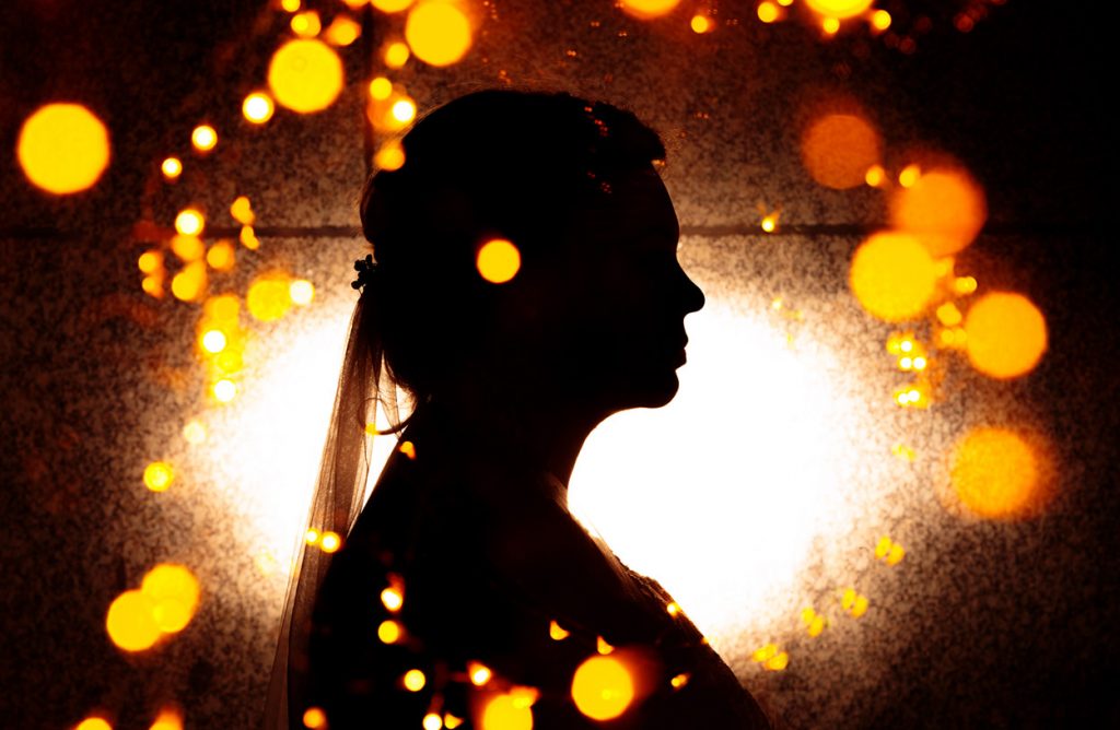 Die Silhouette der Braut