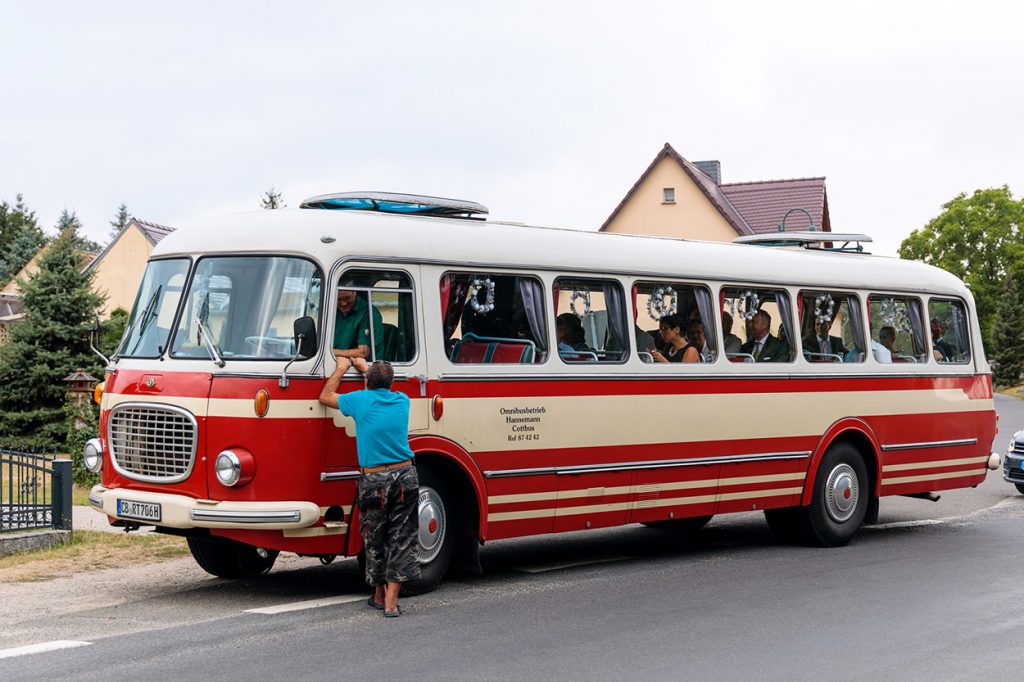 Der Bus für die Gäste