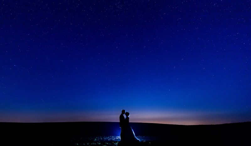 Hochzeitsfotos unter dem Sternenhimmel in Brandenburg