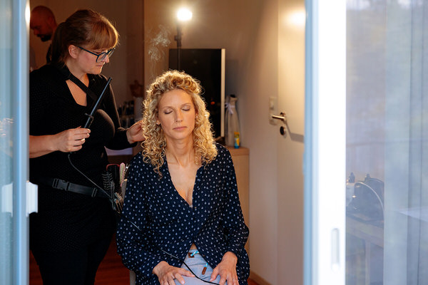 Brautstyling von Beatrice Korff auf dem Landgut Stober
