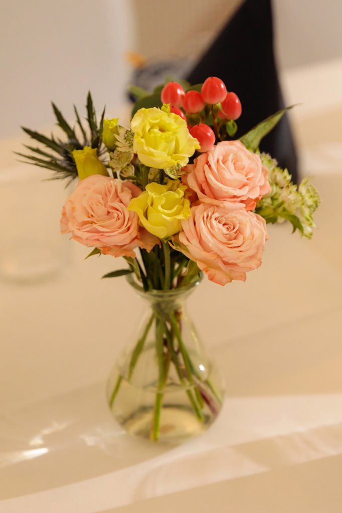Hochzeitsdekoration bei einer Hochzeit im Oktober