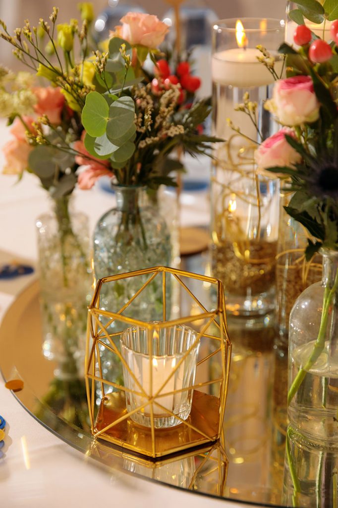 Hochzeitsdekoration bei einer Hochzeit im Oktober