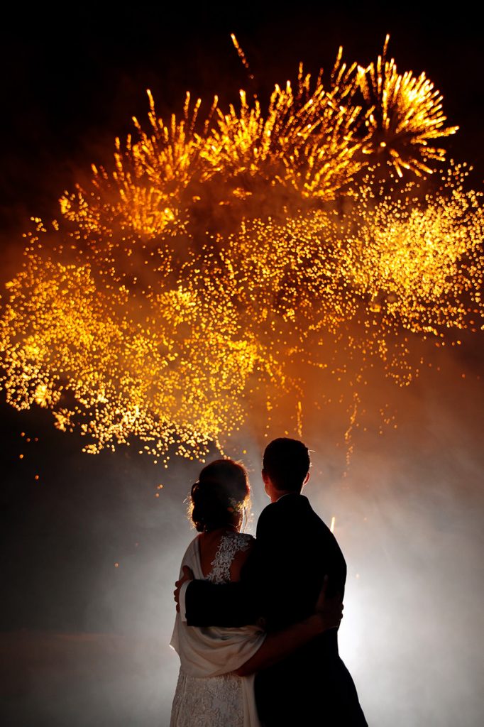 Feuerwerk auf dem Golfplatz