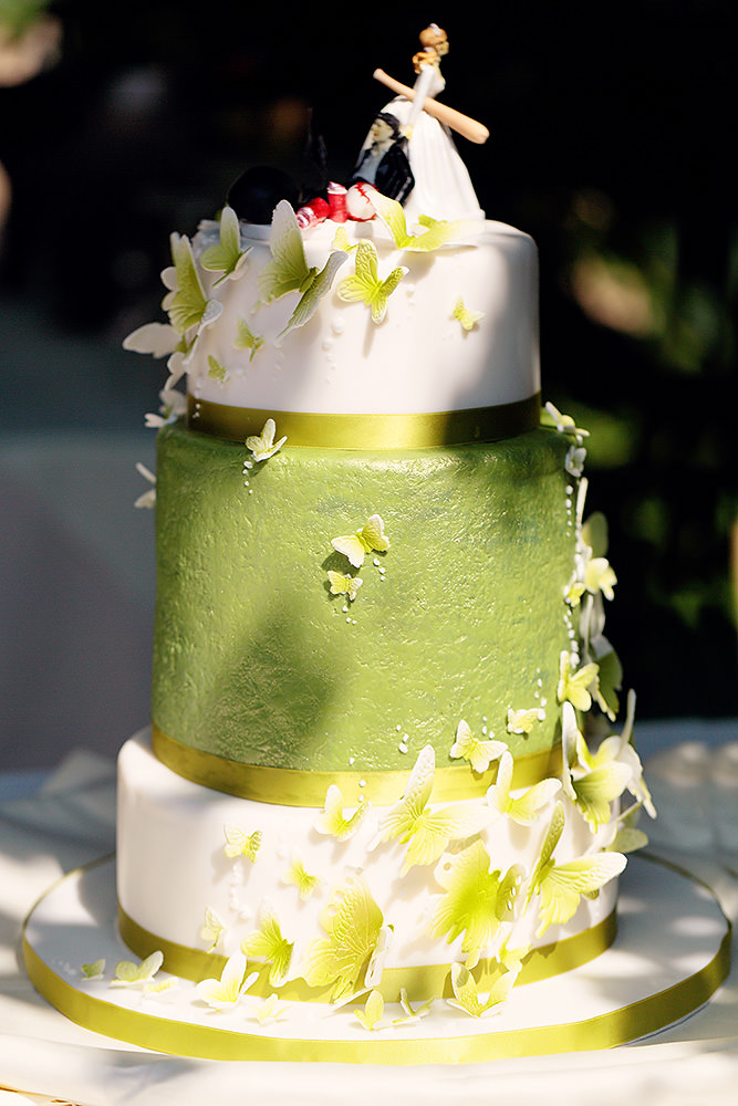 Die Hochzeitstorte des Brautpaares