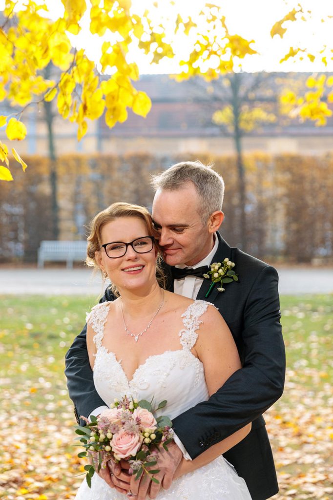 Herbst Hochzeitsfotos im Schlosspark Berlin Charlottenburg