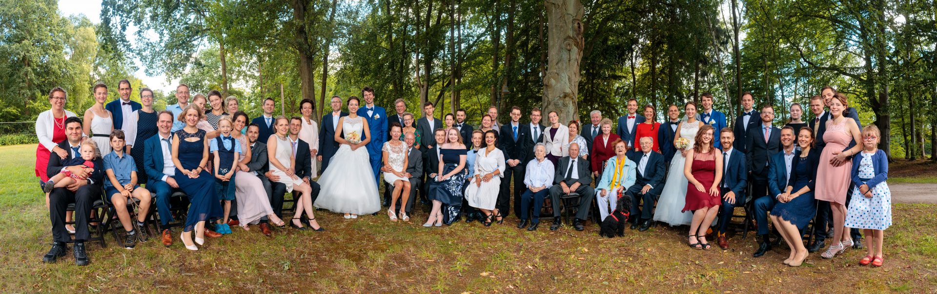 Das Panoramagruppenfoto auf dem Gelände vom Landgut Gühlen bei Neuruppin