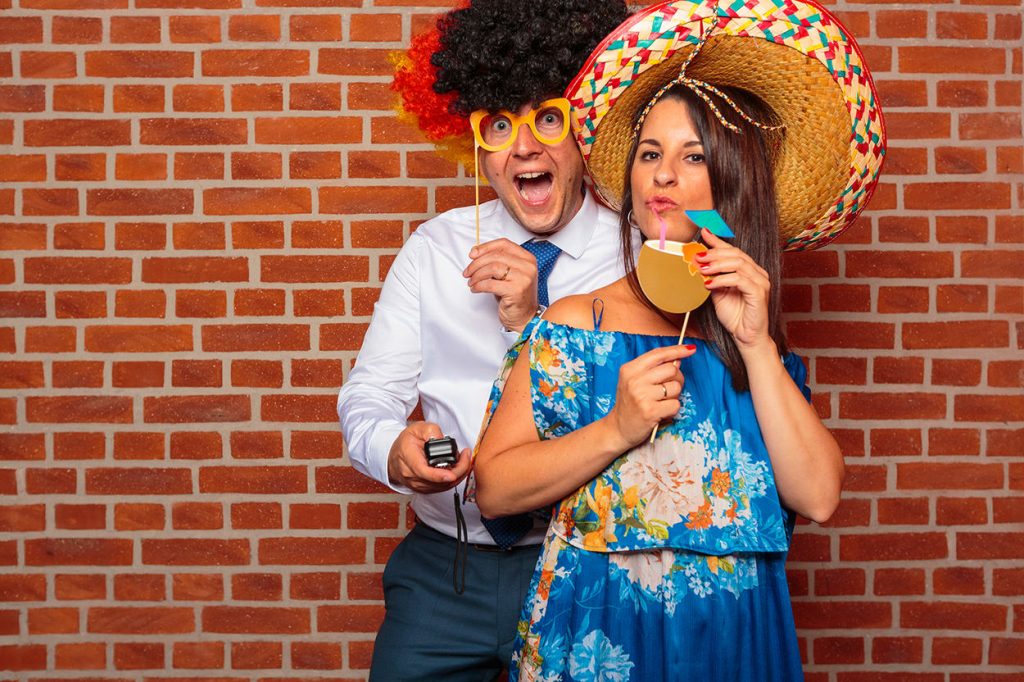Fotobox Action bei einer Hochzeit im Landgut Stoer