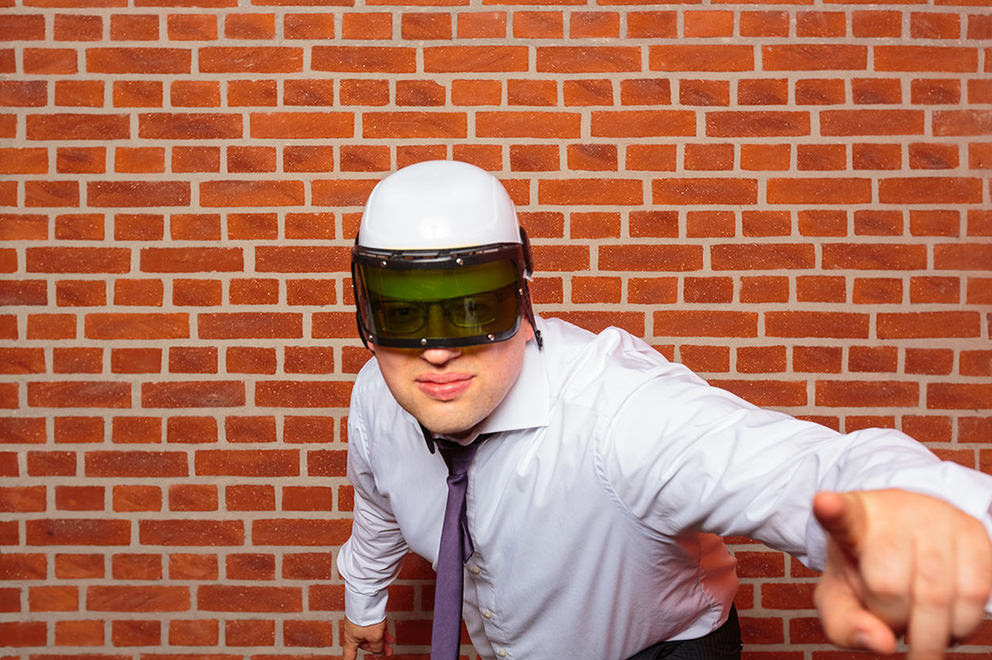 Fotobox bei einer Hochzeit mit viel Action