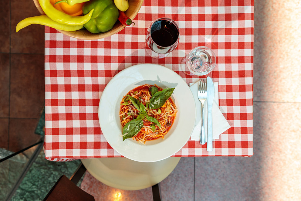 Spaghetti Bolognese in einem italienischen Restaurant Food-Foto