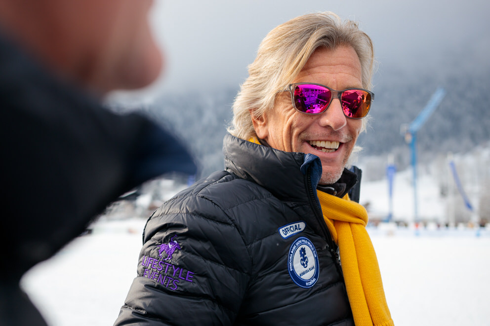 The Voice of Polo Jan-Erik Franck moderiert beim Snow Polo World Cup Kitzbühel Finale