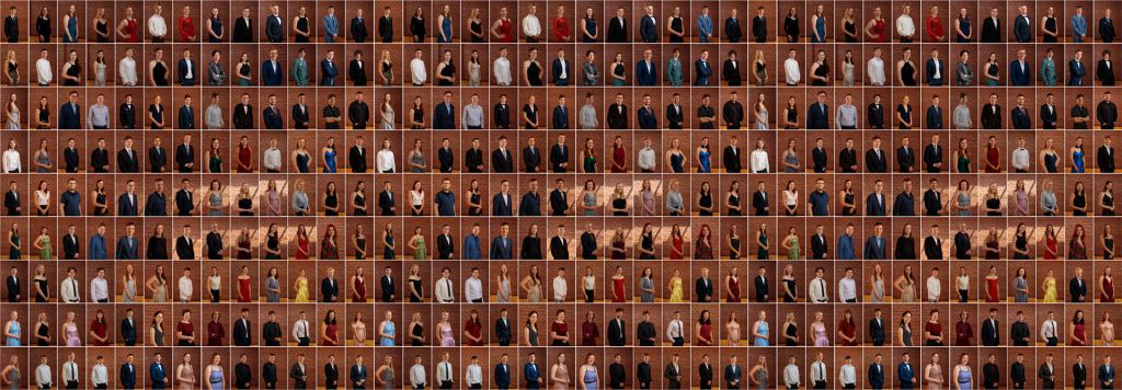 Abiballfotograf 2020 Potsdam: Kollage aus einzelnen Portraits entsteht auf dem Abschlussball und der Abiturfeier