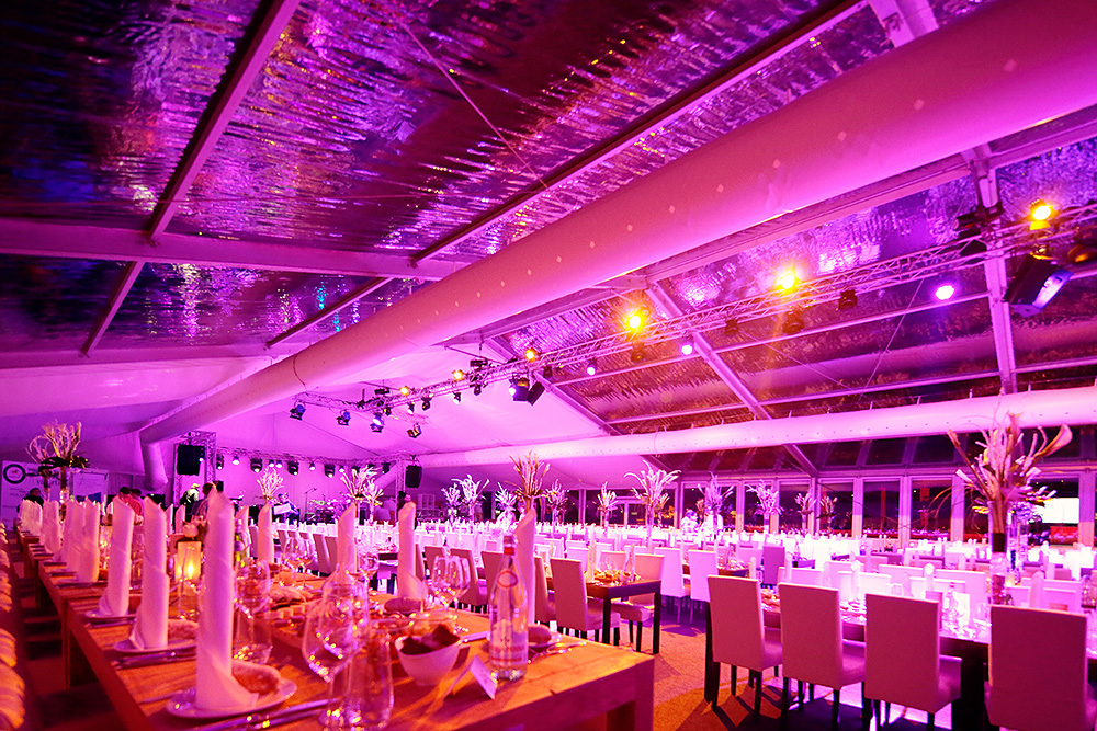 Inside the VIP tent during the Polo Gala Night