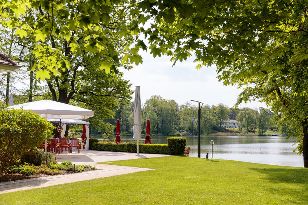 Garten vom Parkcafé in Bad Saarow