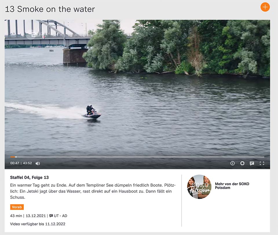 Drohnenpilot für Fernsehserie Soko Potsdam auf der Havel und dem Templiner See Drohnenpilot für Fernsehserie Soko Potsdam auf der Havel und dem Templiner See