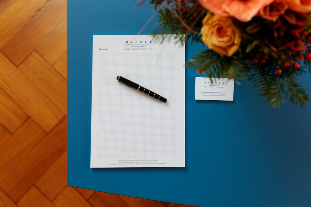 Foto vom Corporate Design einer Kanzlei