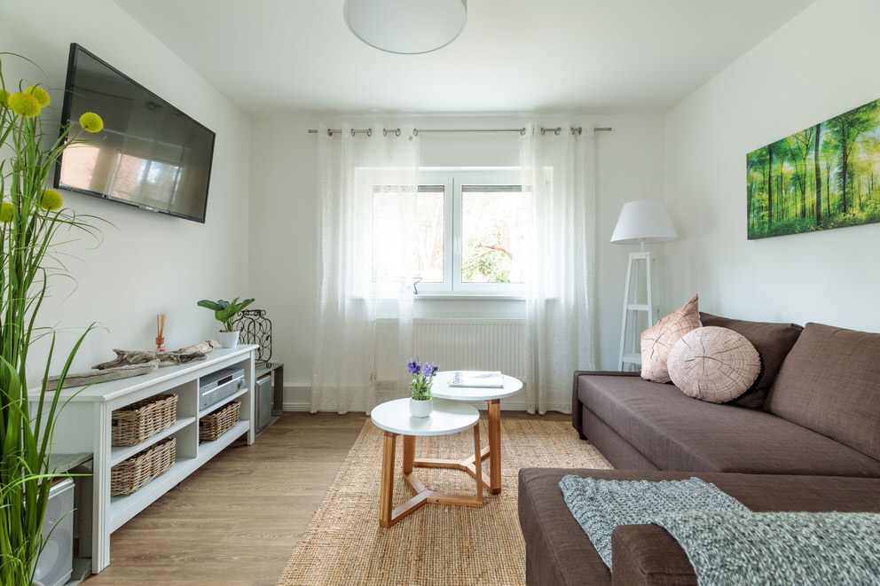 Freundlicher Wohnbereich in ruhiger Ferienwohnung in Berliner Umland