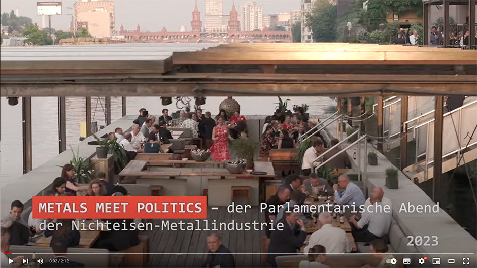 Drohnenaufnahmen für Eventfilm Parlamentarischer Abend WV Metalle 2023