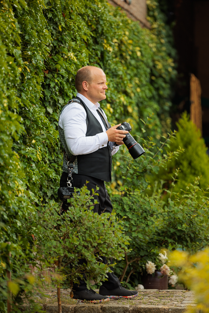 Wedding photographer at work